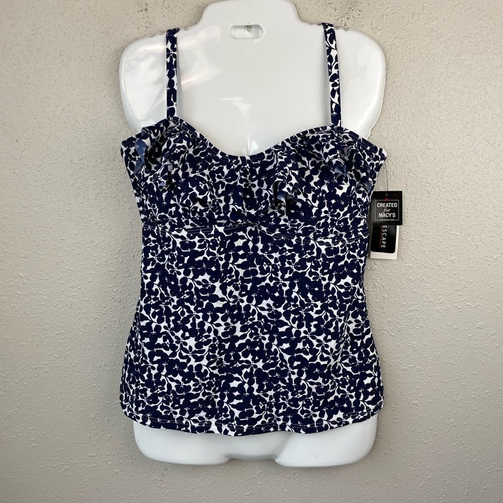 NWT Island Escape Tankini Swim Top Size 14